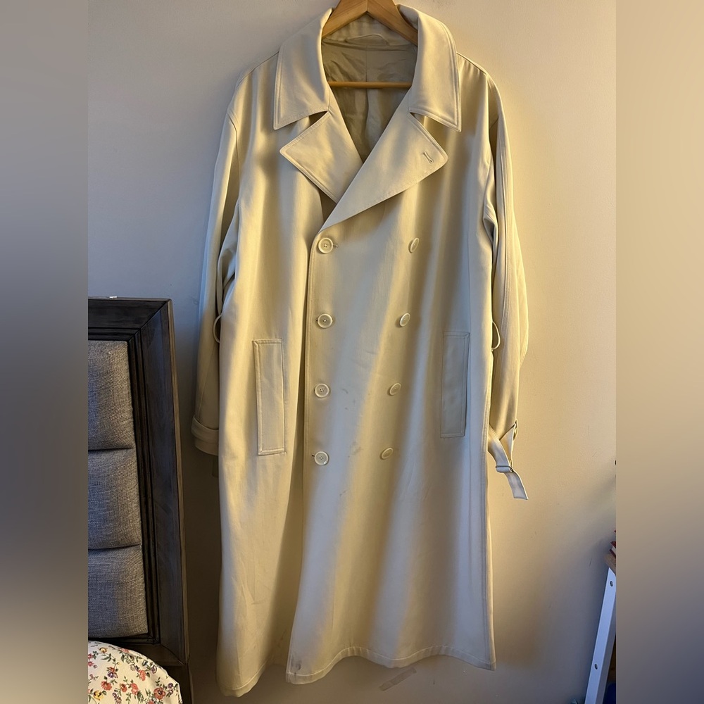 Lemaire Beige Wool Soft Coat - Large - Picture 3 of 15